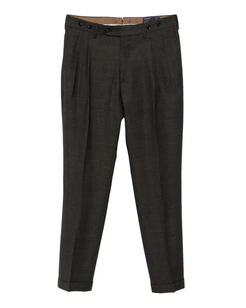 Berwich Barber Long Hose mit Falten - Braun Braun