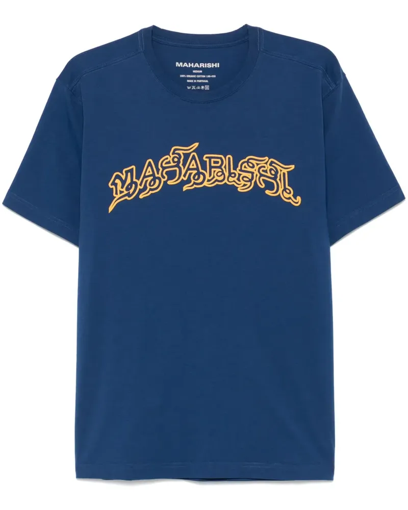 maharishi 1489 Muay Thai Tiger Dragon T-Shirt - Blau Blau