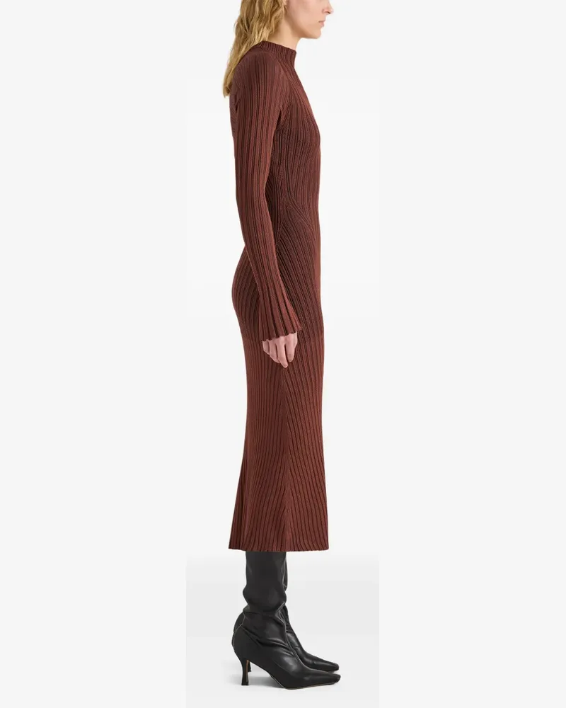 Proenza Schouler Roux Kleid aus Viskose-Seidenripp - Braun Braun
