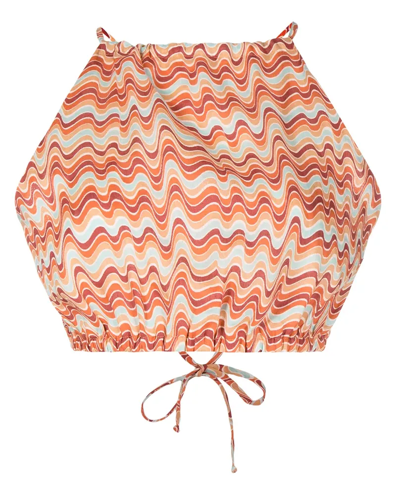 Faithfull The Brand Ottica Vadella Top - Orange Orange
