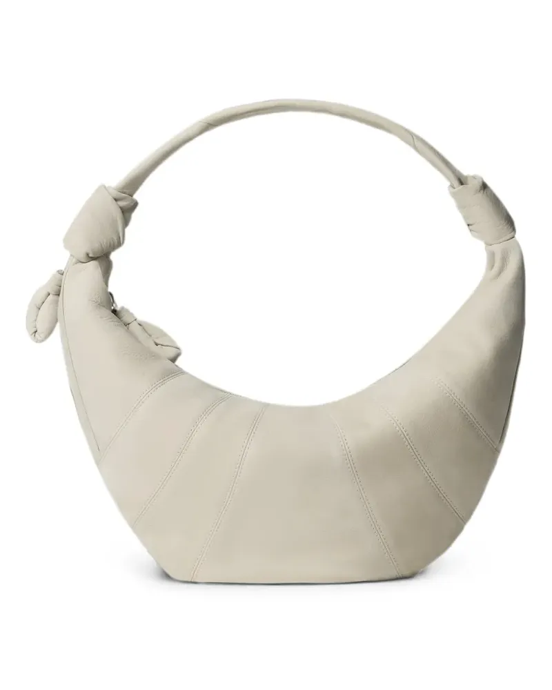 Christophe Lemaire Fortune Croissant bag in alpaca nubuck - Nude Nude