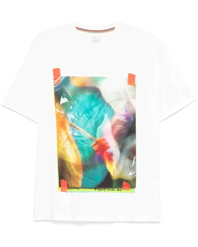 Paul Smith T-Shirt mit Foto-Print Weiß