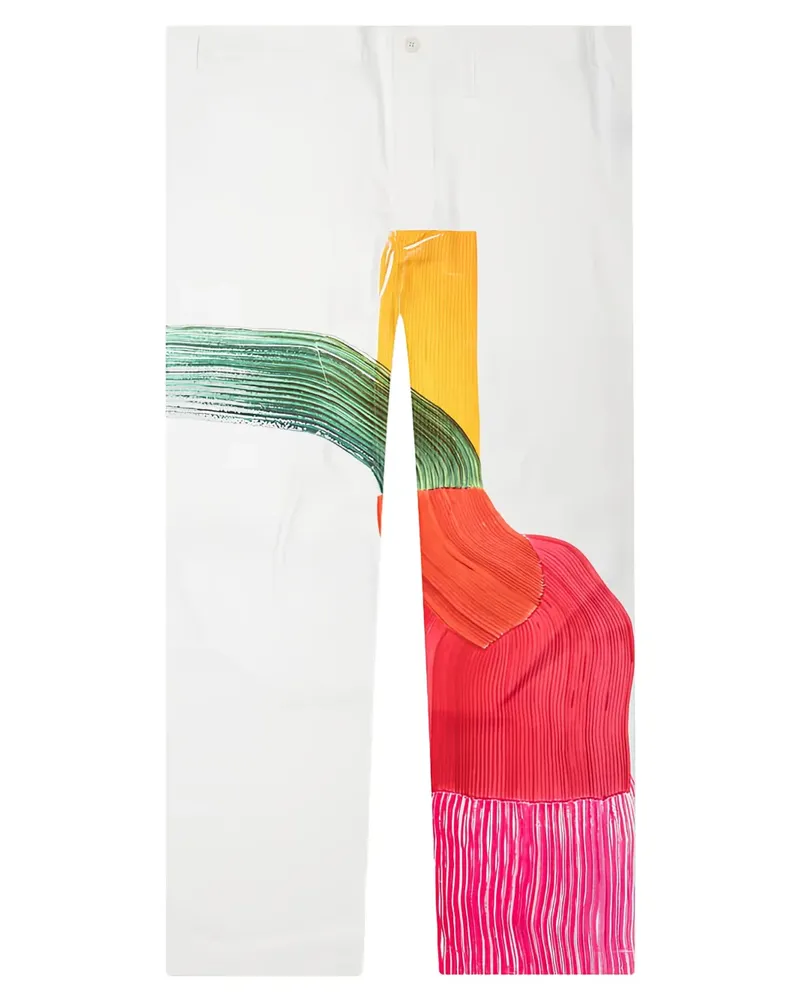Issey Miyake Hose mit grafischem Print - Pink Pink