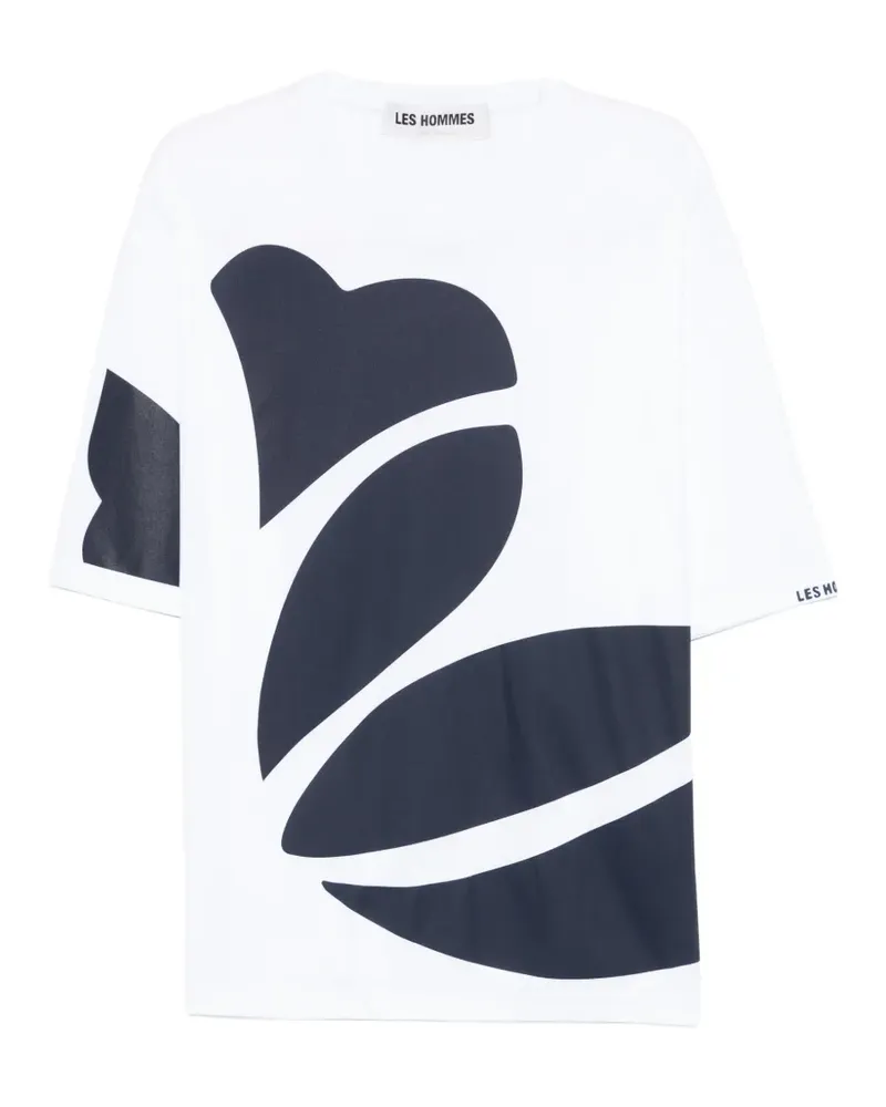 Les Hommes graphic-print T-shirt - Weiß Weiß
