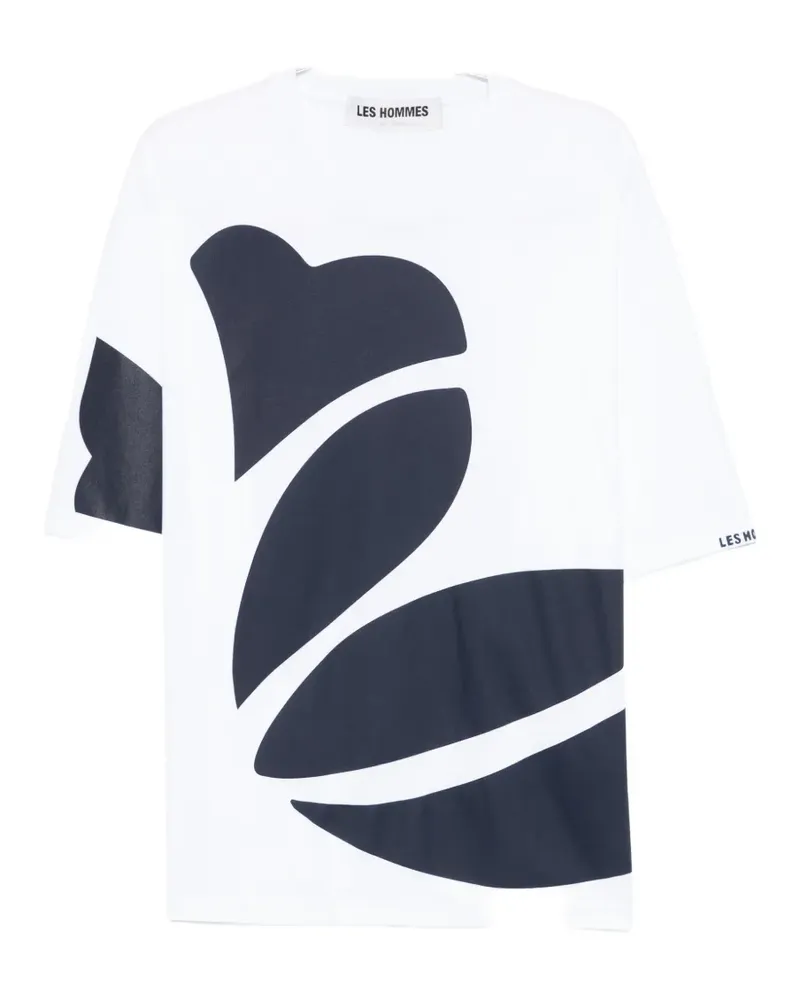 Les Hommes graphic-print T-shirt - Weiß Weiß