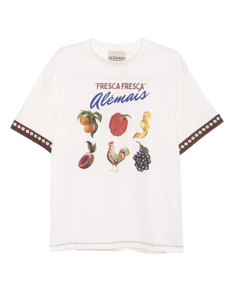 ALEMAIS Mercado T-Shirt - Weiß Weiß