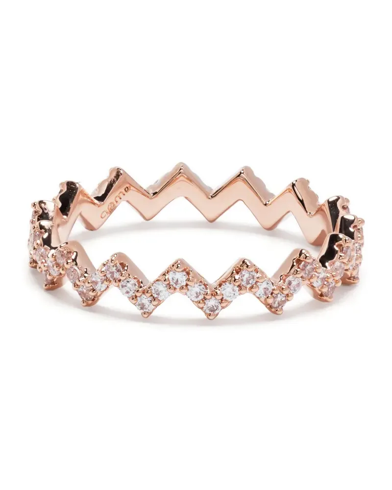 APM Monaco Verzierter Up And Down Ring - Rosa Rosa