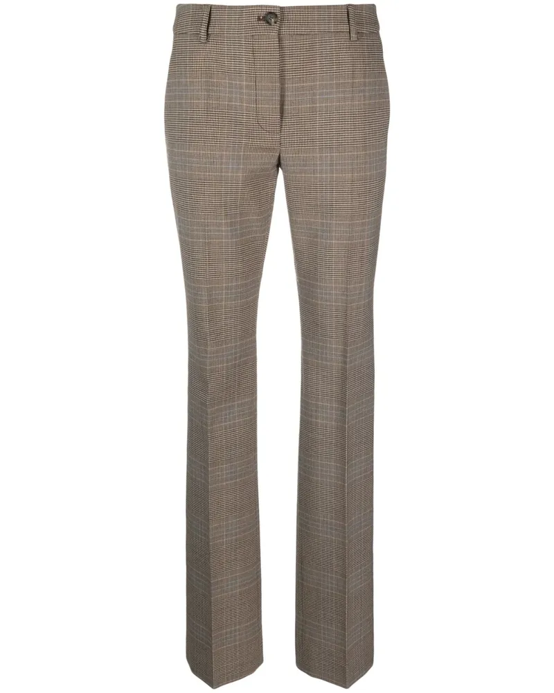 Moschino Karierte Hose mit geradem Bein - Braun Braun