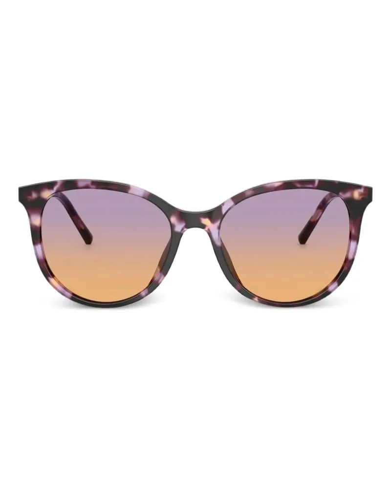Dolce & Gabbana Runde Sonnenbrille mit Havana-Muster - Violett Violett