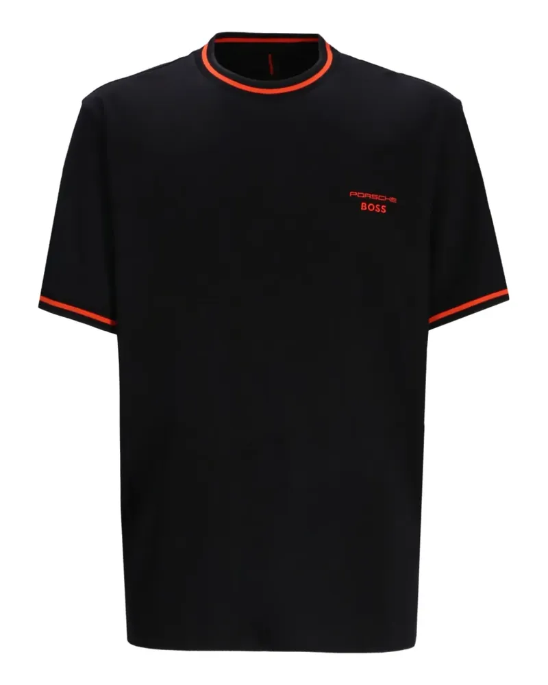 HUGO BOSS x Porsche T-Shirt mit Kontrastdetails - Schwarz Schwarz