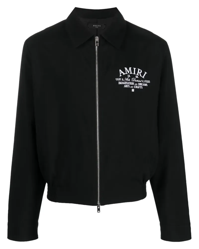 Amiri Jacke mit Logo-Stickerei - Schwarz Schwarz