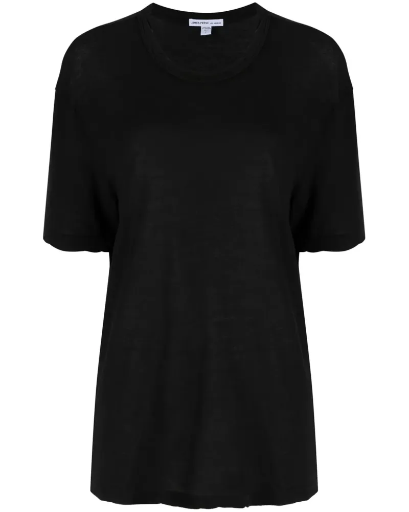 James Perse Klassisches T-Shirt - Schwarz Schwarz