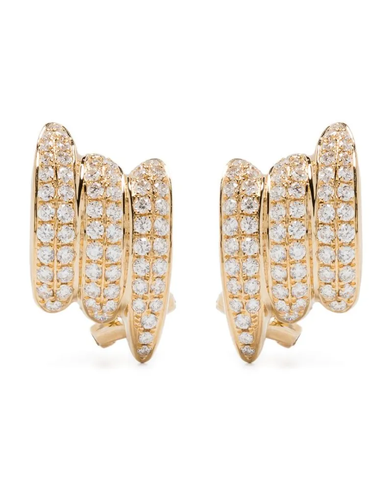 ANITA KO Kleine 18kt Clair Gelbgoldohrringe mit Diamanten Gold