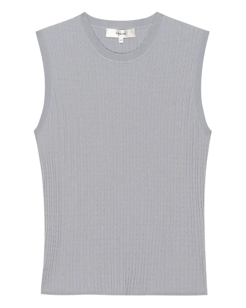 Frame Denim Pullunder mit Zopfmuster - Grau Grau