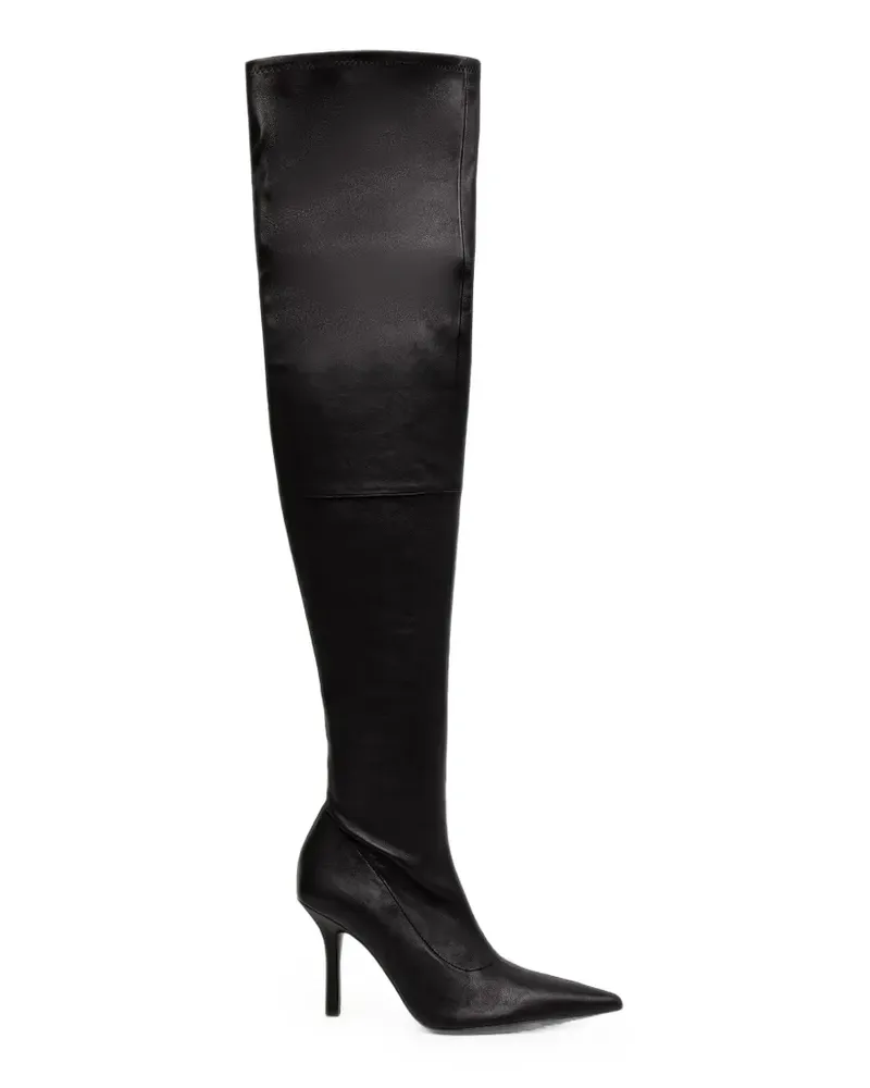 Patrizia Pepe pointed-toe over-the-knee boots - Schwarz Schwarz