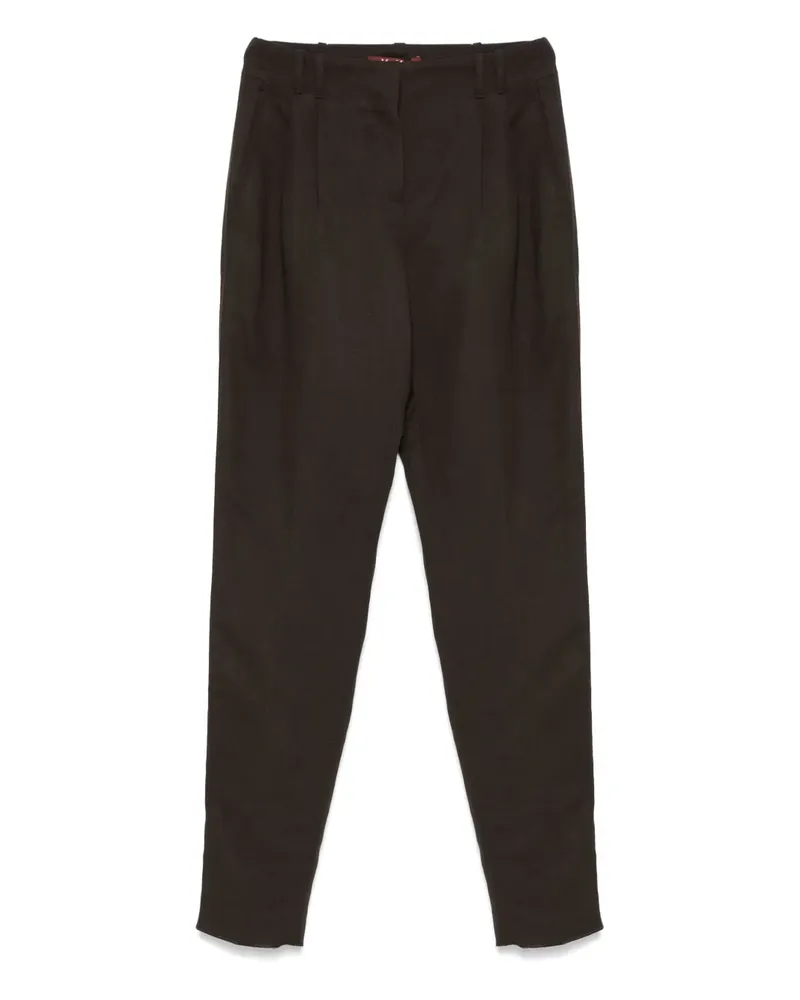 Max Mara Hose mit Falten - Braun Braun