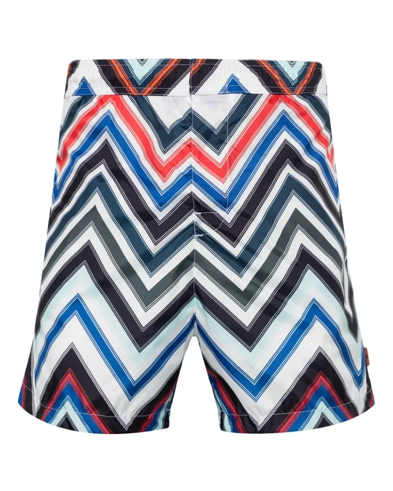 Missoni Badehose mit Zickzackmuster - Weiß Weiß