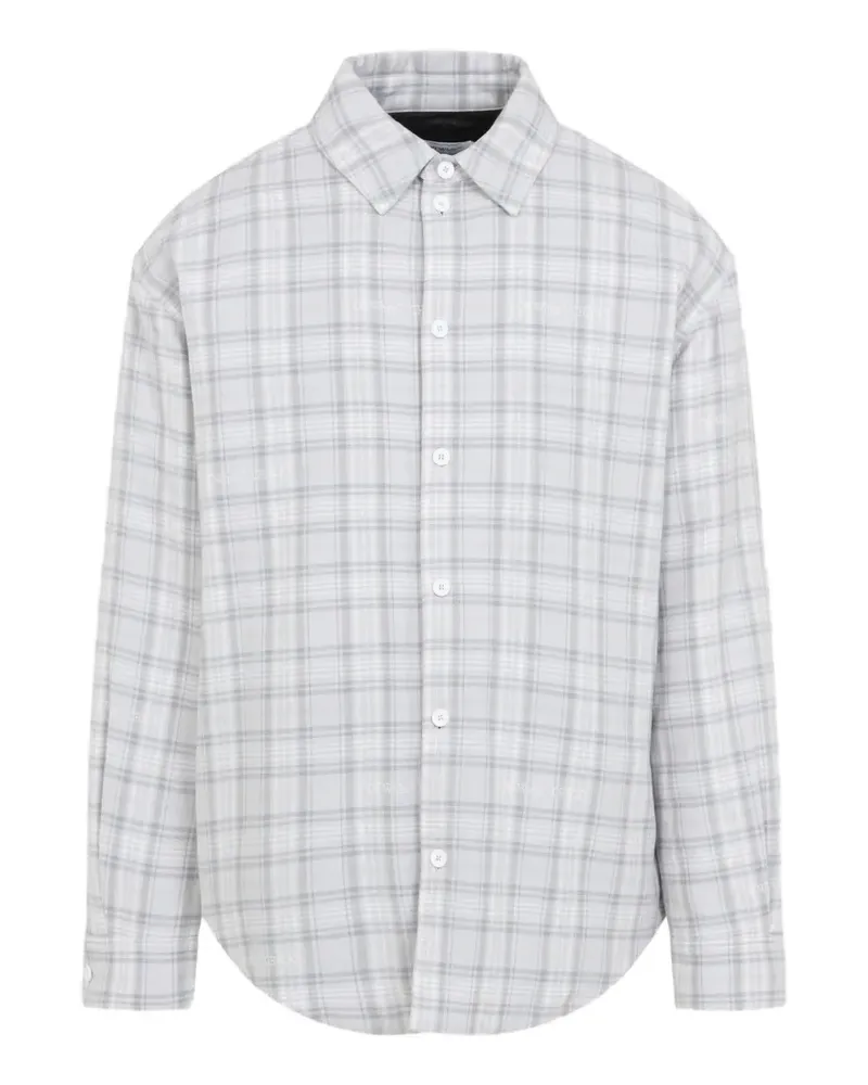OFF-WHITE Hemdjacke mit Karo-Print - Grau Grau