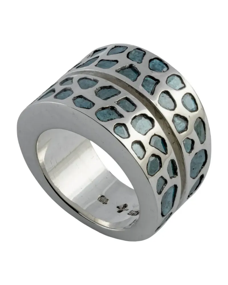 Parts Of Four Crevice Ring mit Diamanten - Silber Silber