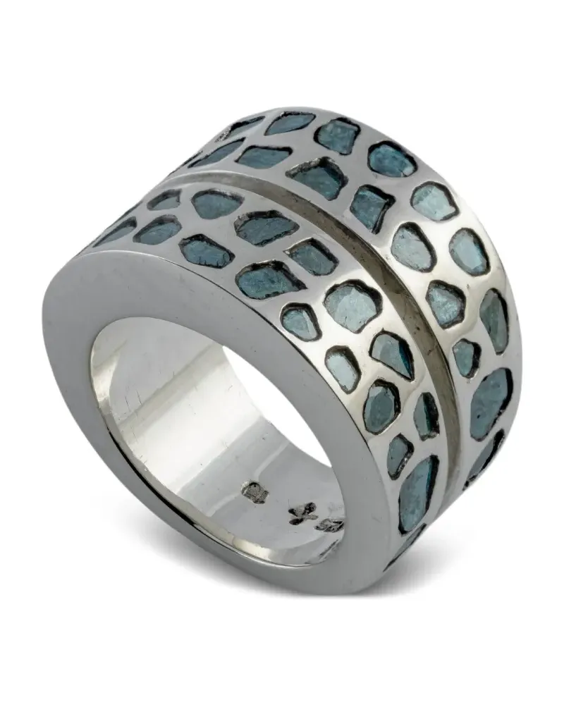 Parts Of Four Crevice Ring mit Diamanten - Silber Silber
