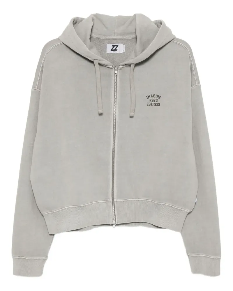 Izzue Hoodie mit Logo-Stickerei - Grau Grau