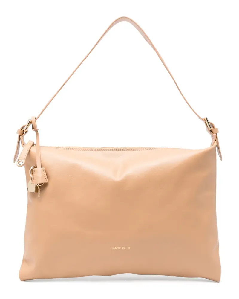 MARC ELLIS Nevada Schultertasche mit Schloss - Nude Nude