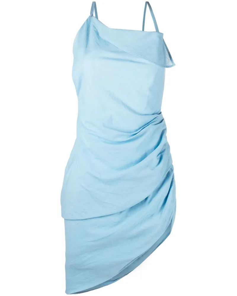 Jacquemus La Robe Saudade Minikleid mit Drapierung - Blau Blau
