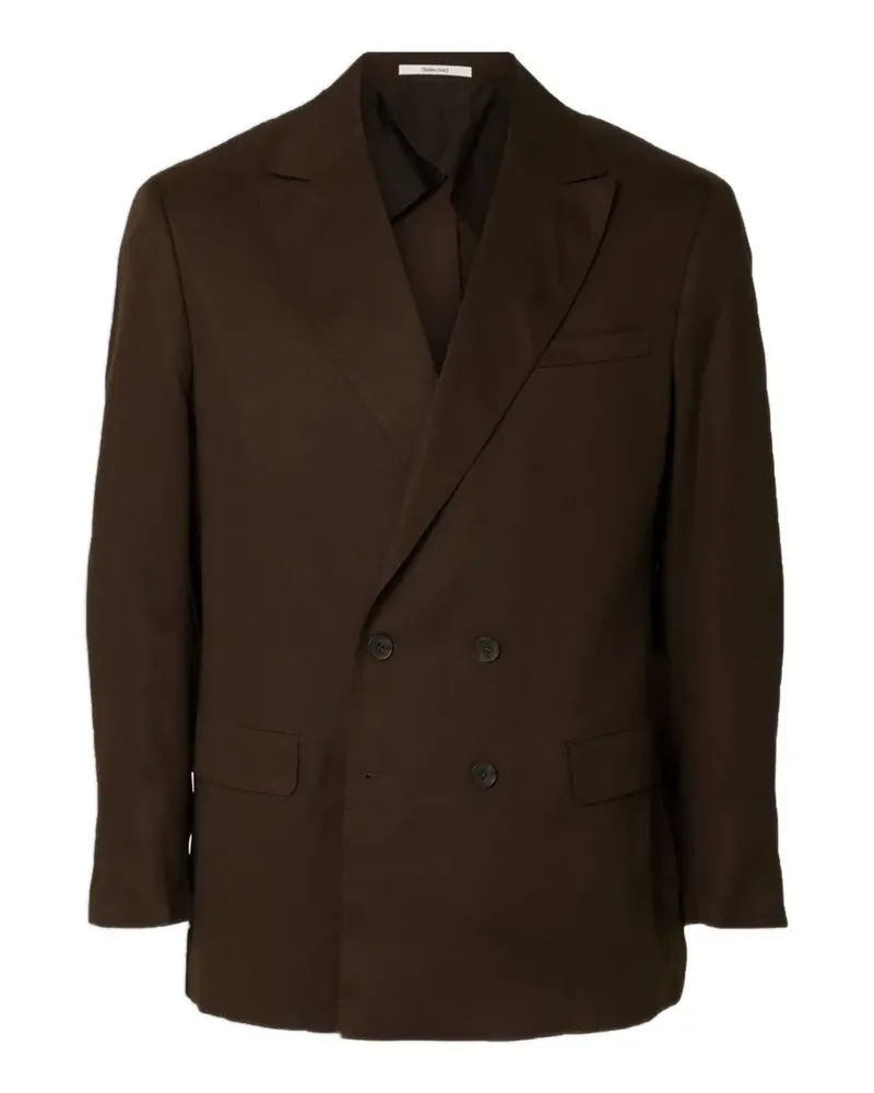 Selected Kim double-breasted blazer - Braun Braun