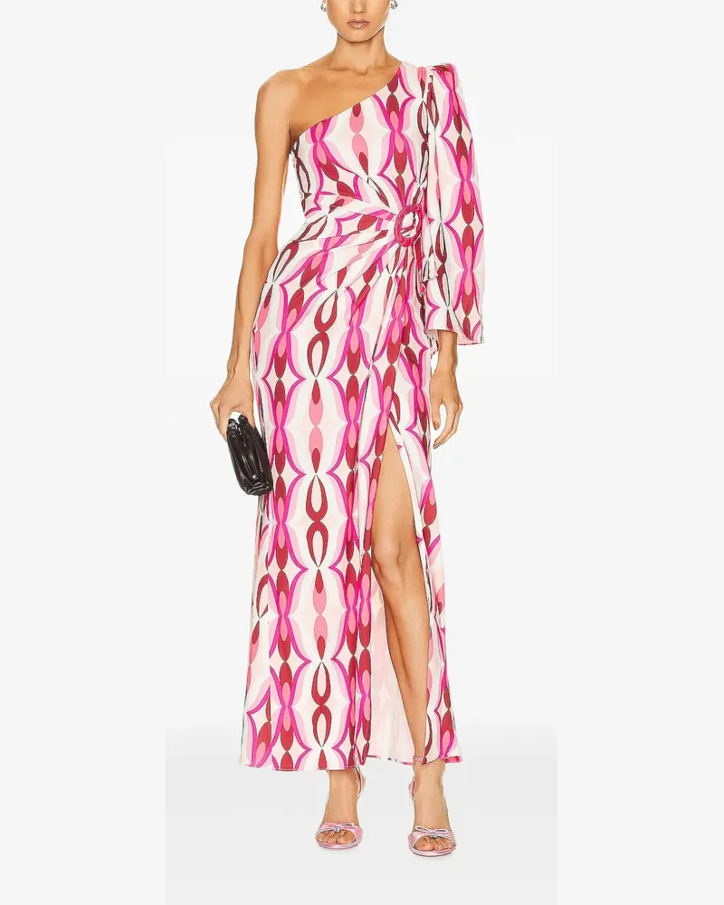 Pat Bo one-shoulder patterned maxi dress - Rosa Rosa