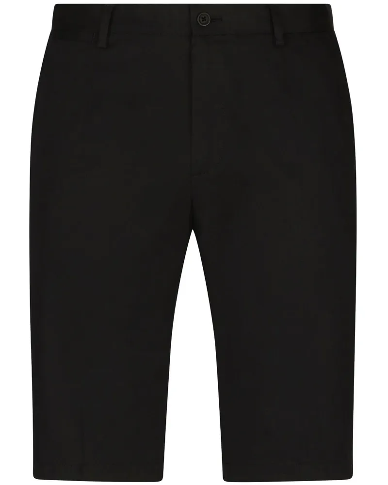 Dolce & Gabbana Bermudas mit Logo-Patch - Schwarz Schwarz