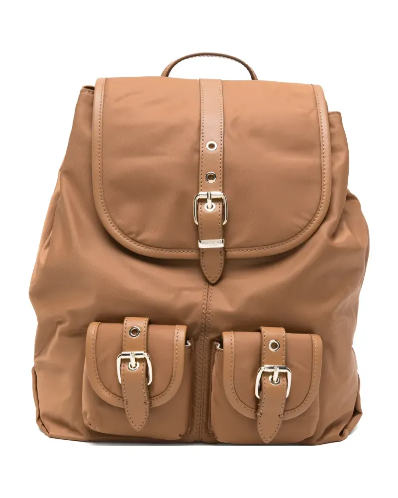 Maje buckle-detail backpack - Braun Braun