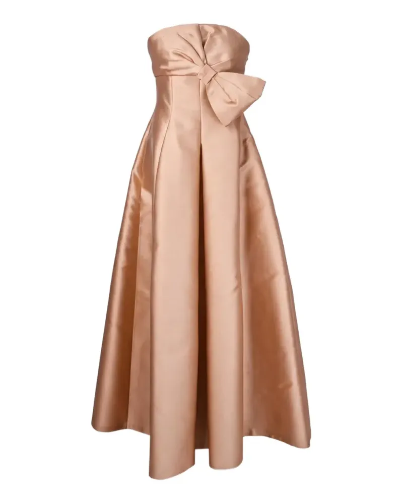 Alberta Ferretti bow-detail maxi dress - Nude Nude