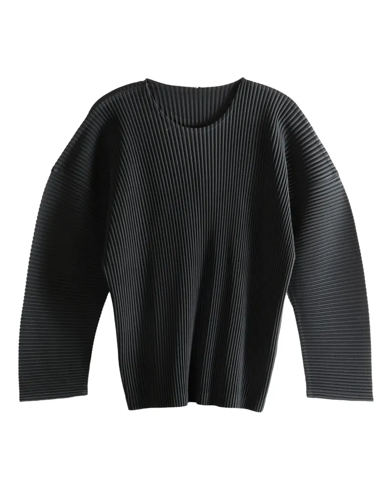 Issey Miyake pleated HP58JK093 t-shirt - Schwarz Schwarz