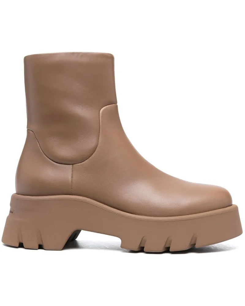 Gianvito Rossi Stiefeletten mit Reißverschluss - Nude Nude