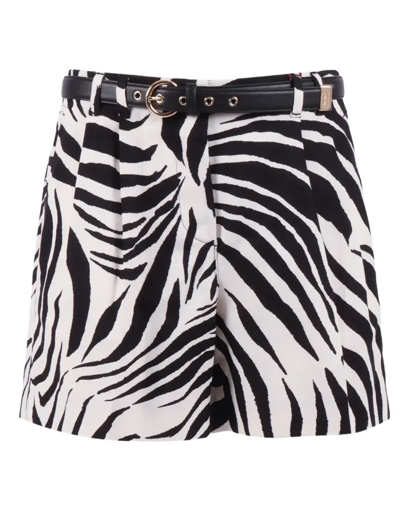 Max Mara zebra-print novella shorts - Weiß Weiß