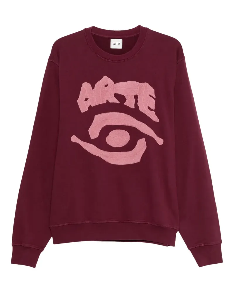 Arte Antwerp Sweatshirt mit Augenstickerei - Rot Rot