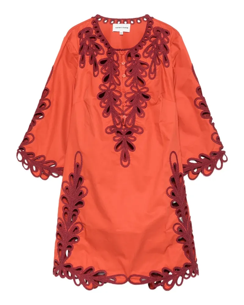 Antik Batik Deva Minikleid mit Cut-Out - Orange Orange