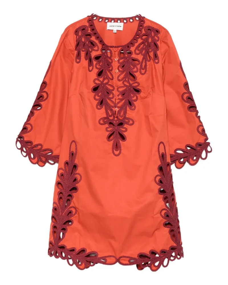 Antik Batik Deva cut-out mini dress - Orange Orange