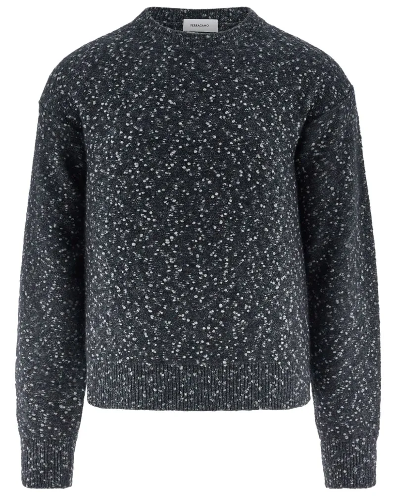 Ferragamo Pullover aus Bouclé Grau