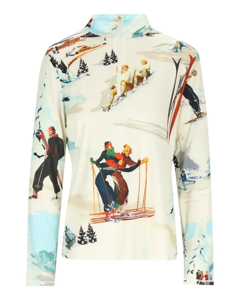 Bogner graphic-print Beline sweater - Nude Nude