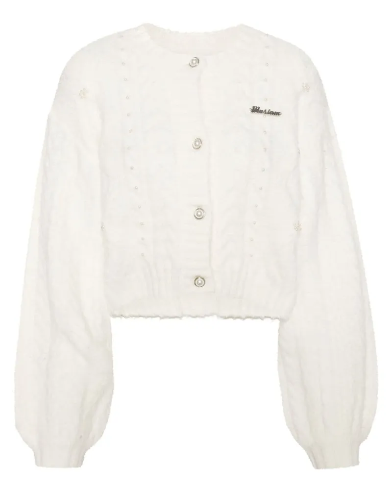 Musium Div. Cardigan mit Logo - Nude Nude