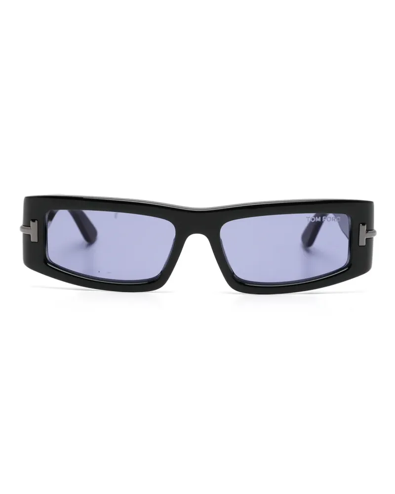 Tom Ford Sonnenbrille mit eckigem Gestell - Schwarz Schwarz
