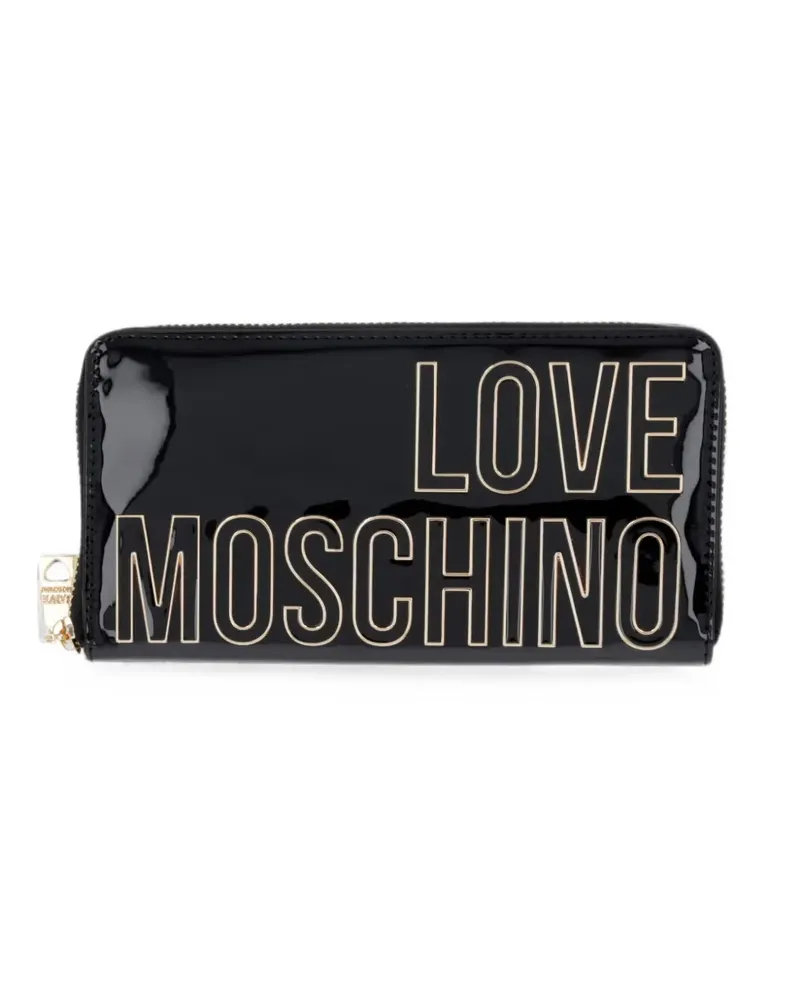 Moschino logo wallet - Schwarz Schwarz