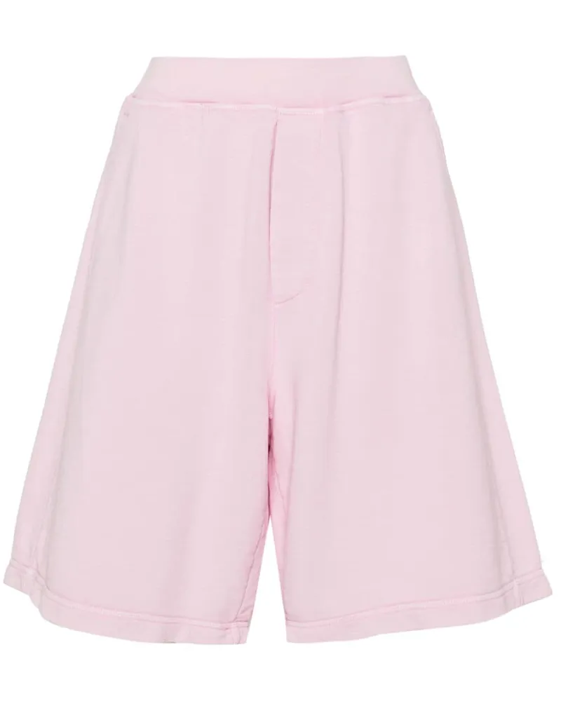 Dsquared2 Shorts mit gummiertem Logo Rosa