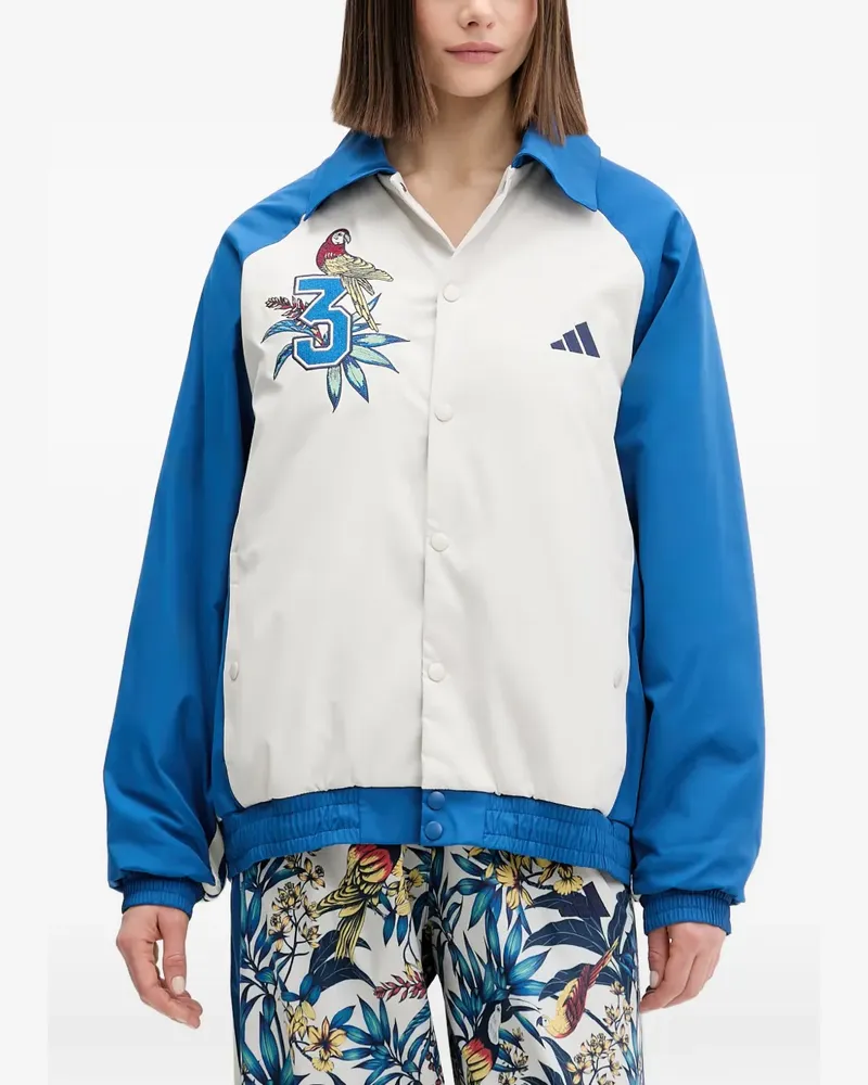 adidas x Farm Rio embroidered-parrot bomber jacket - Weiß Weiß