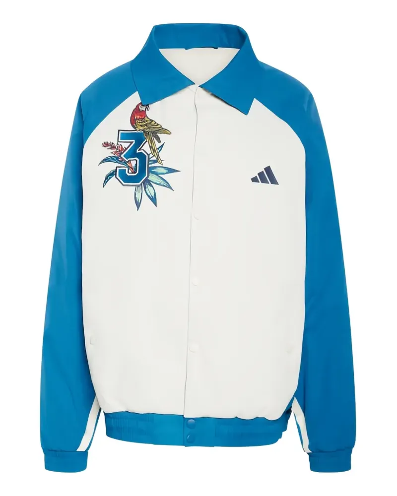 adidas x Farm Rio Bomberjacke mit Papagei-Stickerei - Weiß Weiß