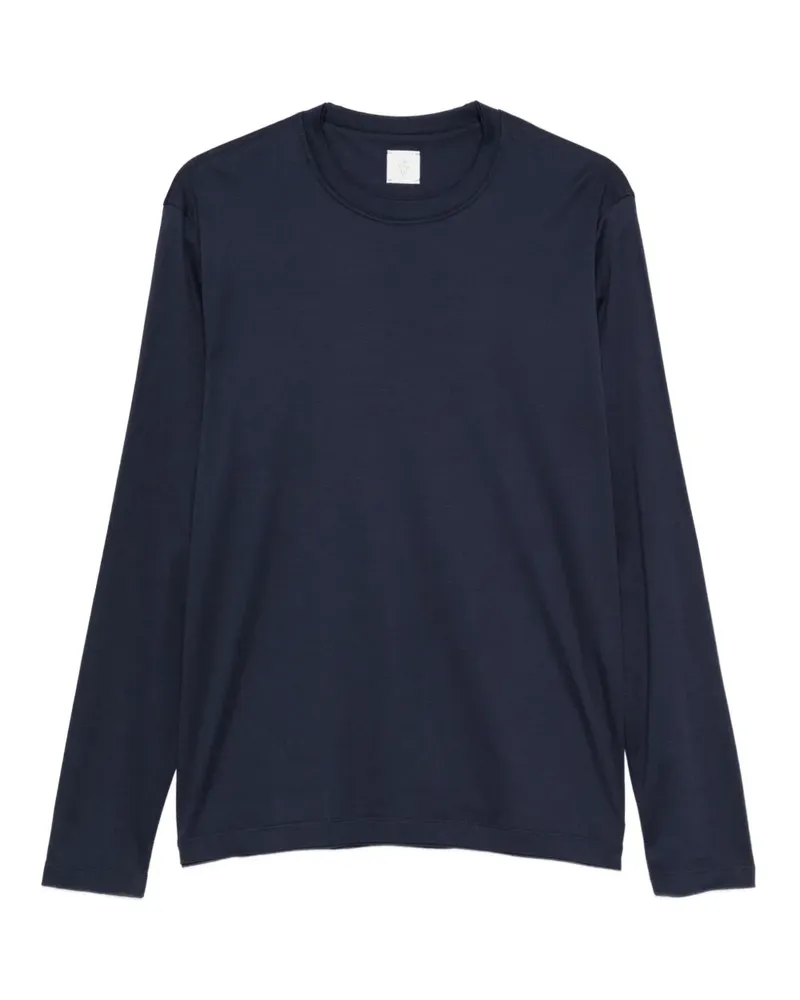 Eleventy long-sleeved crew-neck T-shirt - Blau Blau