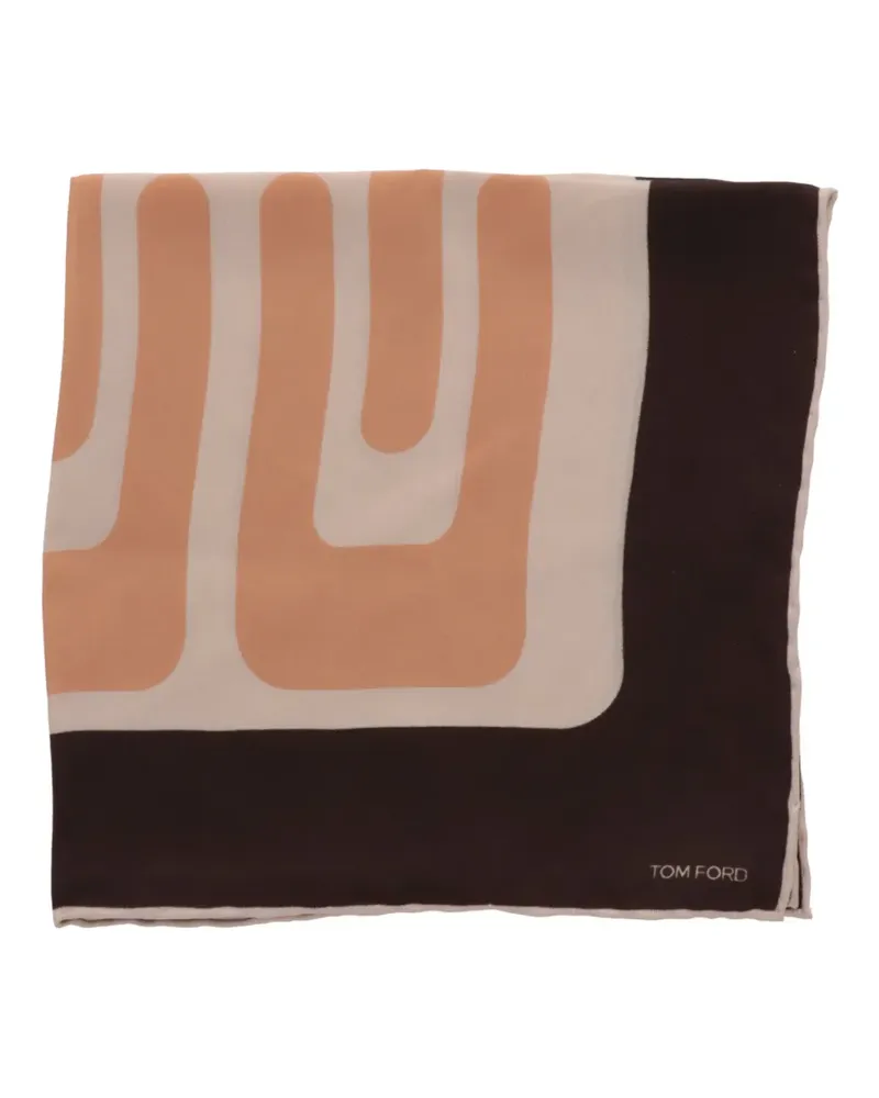 Tom Ford geometric-print pocket square - Braun Braun