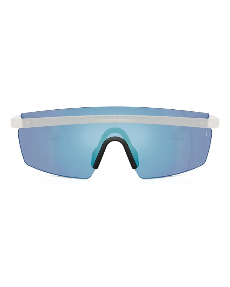 Oliver Peoples R-4 Sonnenbrille mit Shield-Gestell - Weiß Weiß