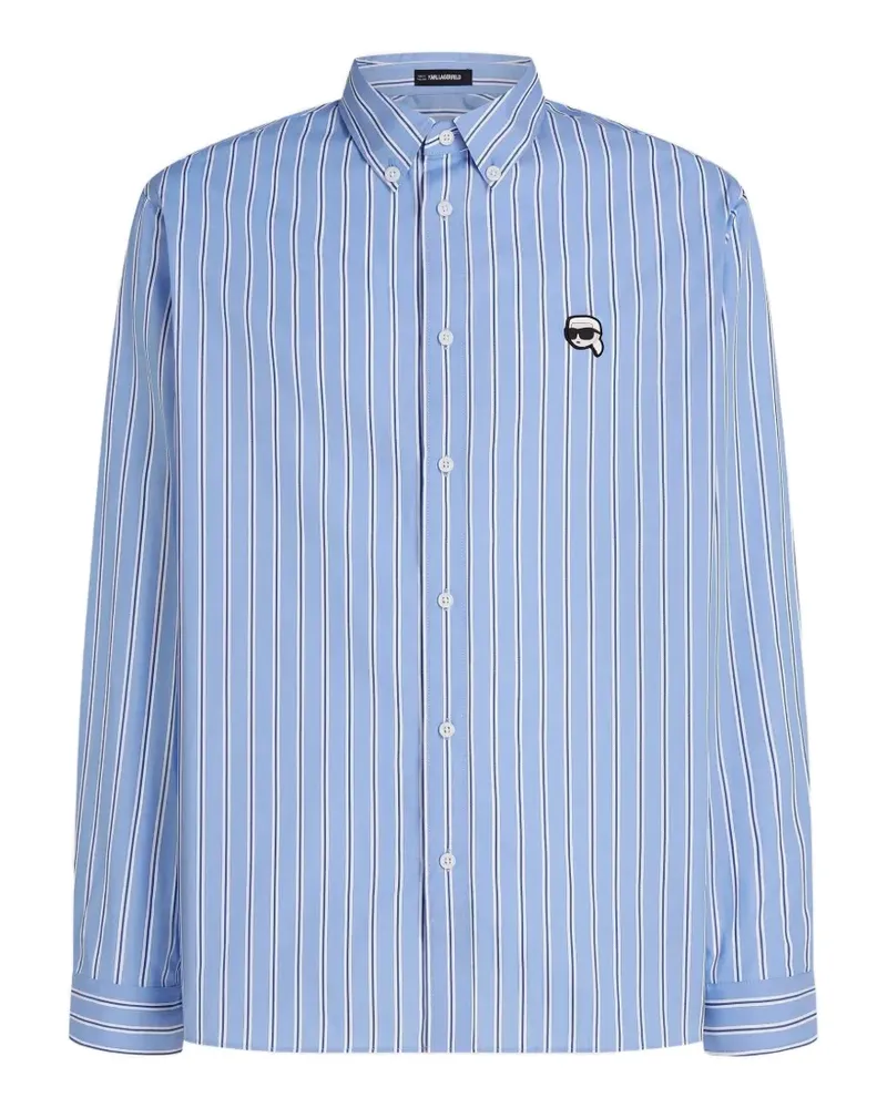 Karl Lagerfeld Gestreiftes Hemd - Blau Blau
